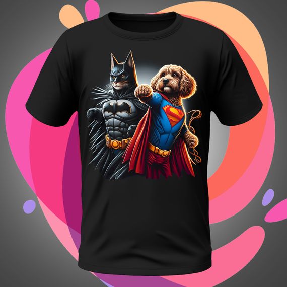 Batcat e Superdog 01 Camiseta