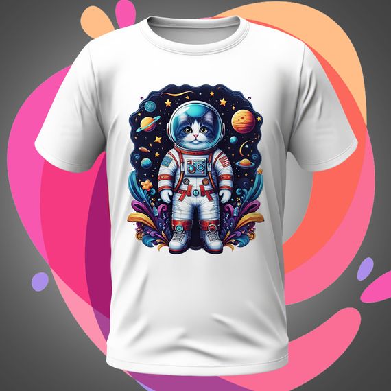 Gato Astronauta 01 Camiseta