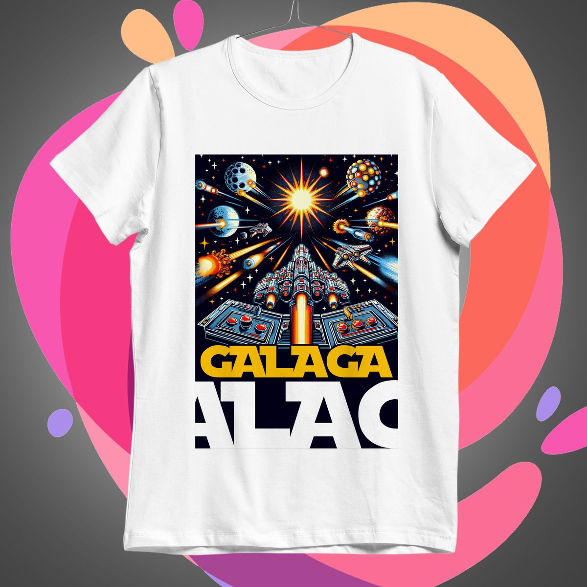 Nome do produto: Galaga 02 Camiseta Retro