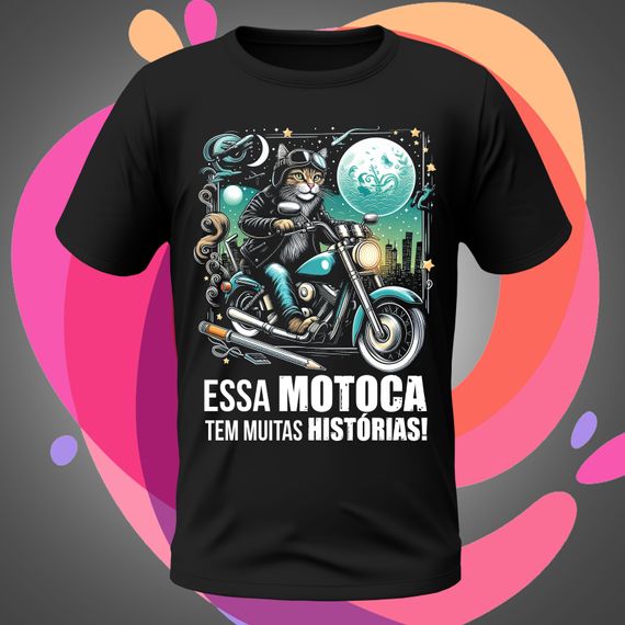 Gato na Motoca 02 Camiseta