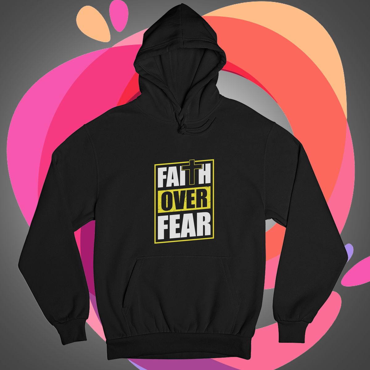 Nome do produto: Faith Over Fear Moletom Canguru