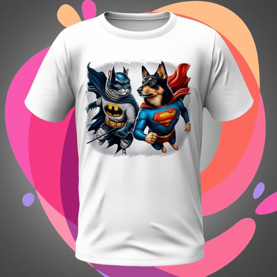 Batcat e Superdog 02 Camiseta