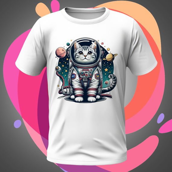 Gato Astronauta 04 Camiseta