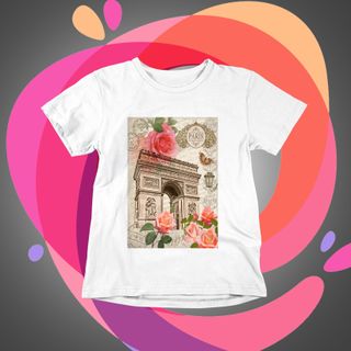 Floral Paris 02 Camiseta Infantil