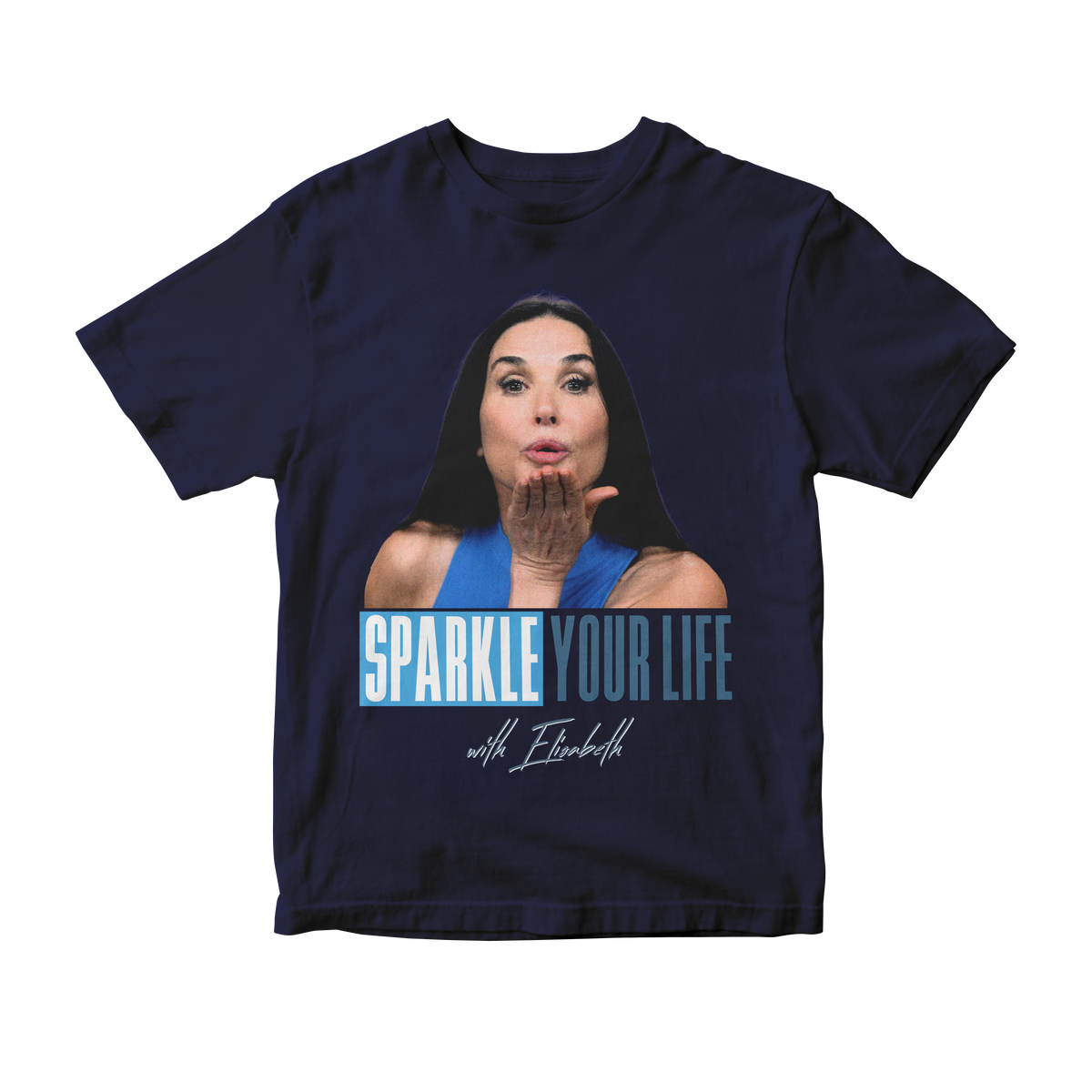 Nome do produto: Camiseta Sparkle Your Life with Elizabeth (The Substance - A Substância)