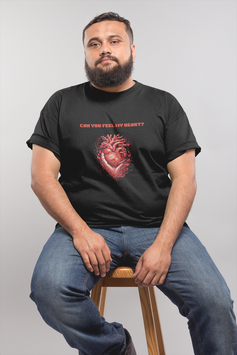 Nome do produto: Camiseta Plus Size - Can You Feel My Heart