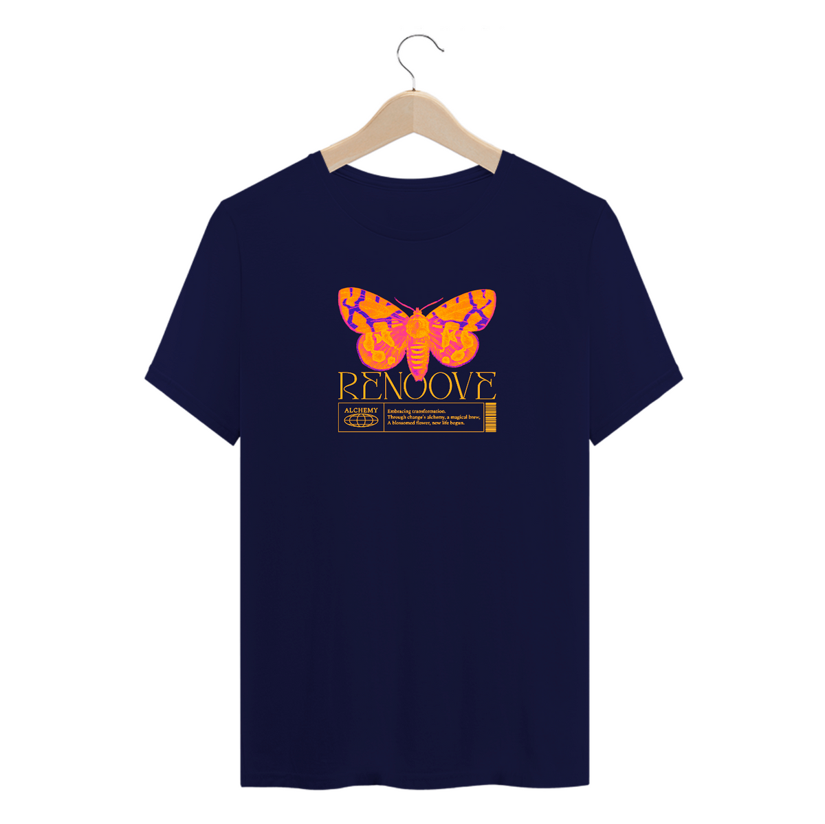 Nome do produto: CAMISETA - RENOOVE Orange Butterfly  |  Azul Marinho