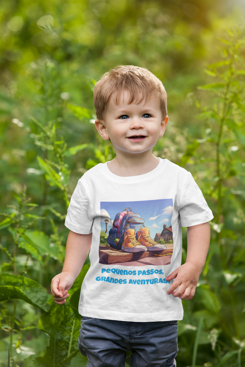 Nome do produto: Camiseta Infantil Pequenos Passos