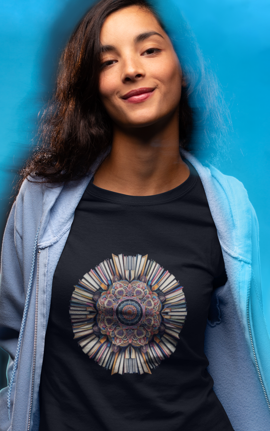 Camiseta Mandala Livros