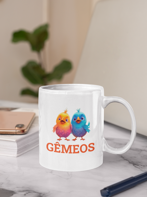 Caneca Gêmeos Comunicador