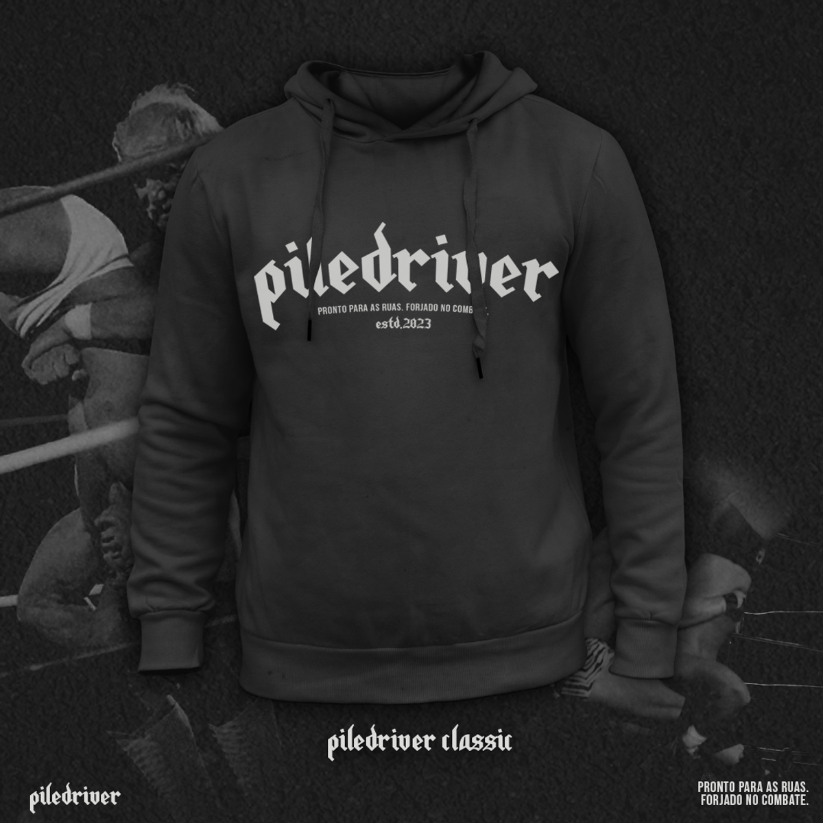 Nome do produto: Moletom com touca Piledriver Classic - Preto