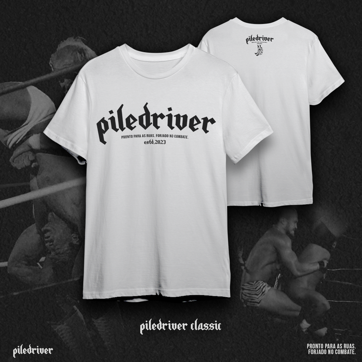 Nome do produto: Camiseta Plus Size Piledriver Classic - Branca