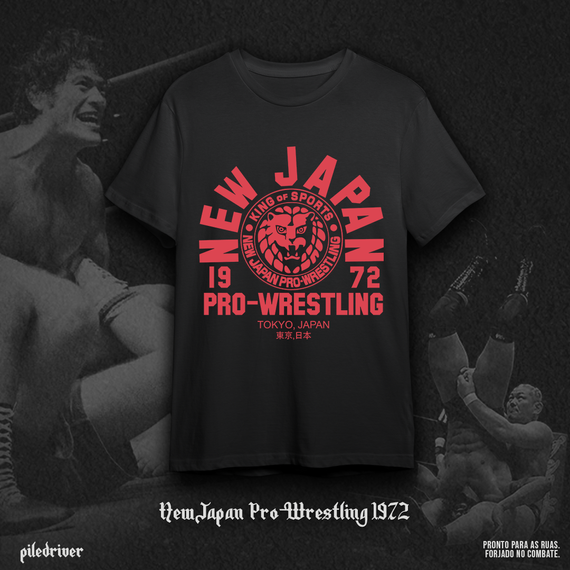Camiseta New  Japan  Pro-Wrestling 1972 RED