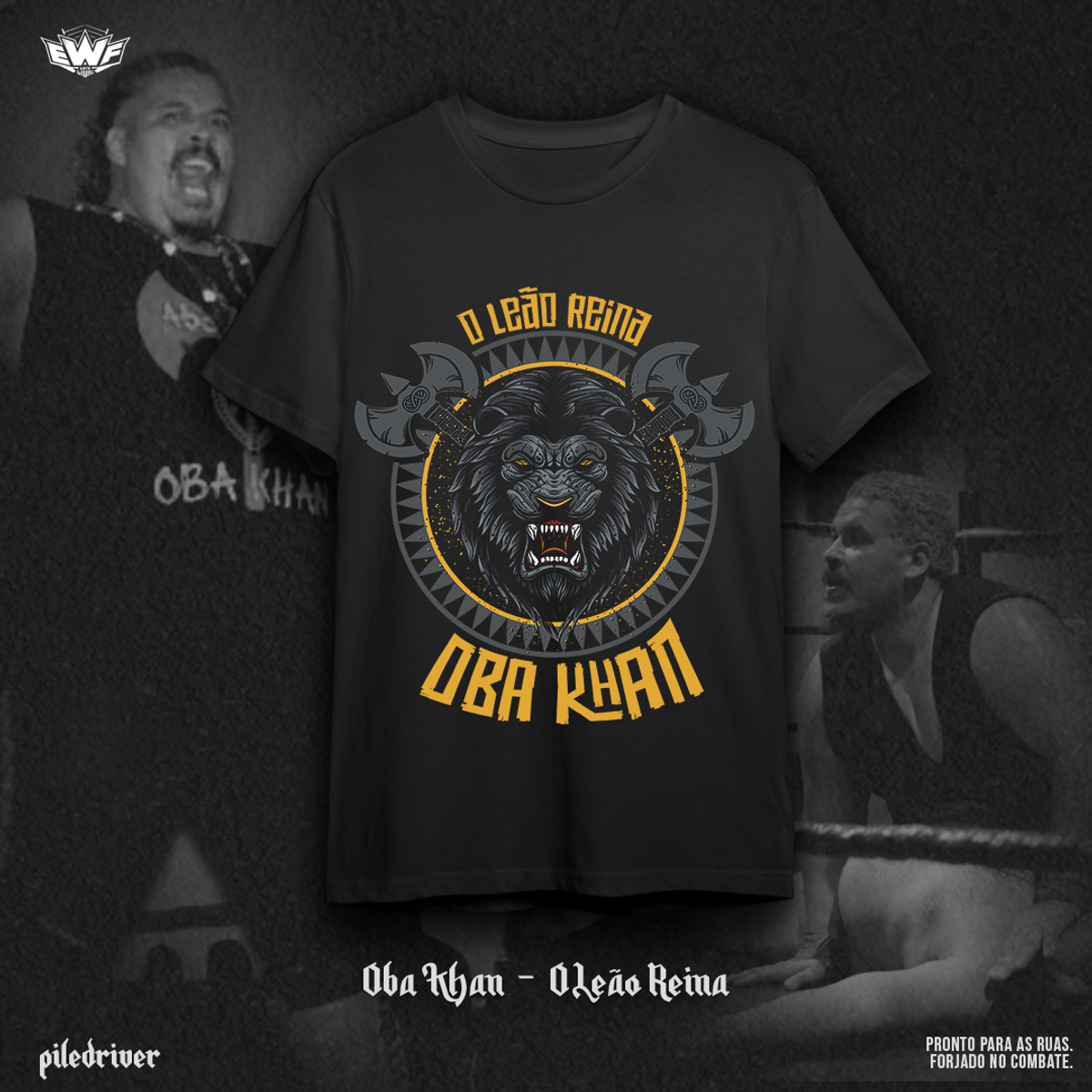 Nome do produto: Camiseta Oba Khan - O Leão Reina  [EWF]