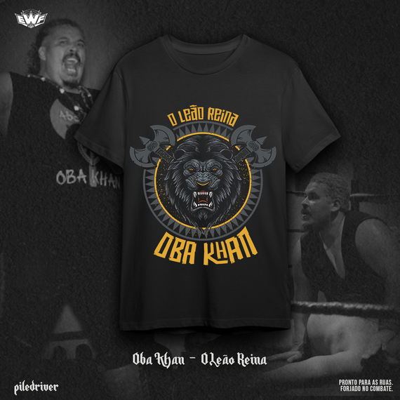 Camiseta Plus Size Oba Khan - O Leão Reina  [EWF]