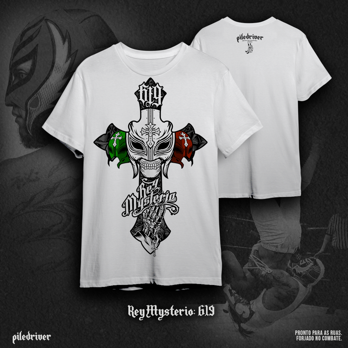 Nome do produto: Camiseta Rey Mysterio: 619 - Branca