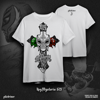 Camiseta Rey Mysterio: 619 - Branca