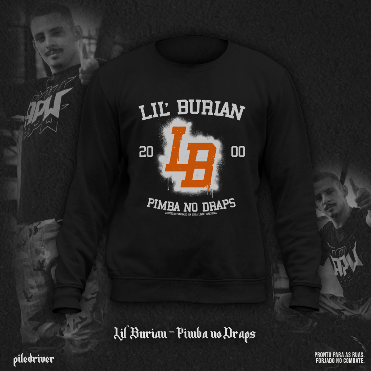 Nome do produto: Moletom Lil\' Burian - Pimba no Draps