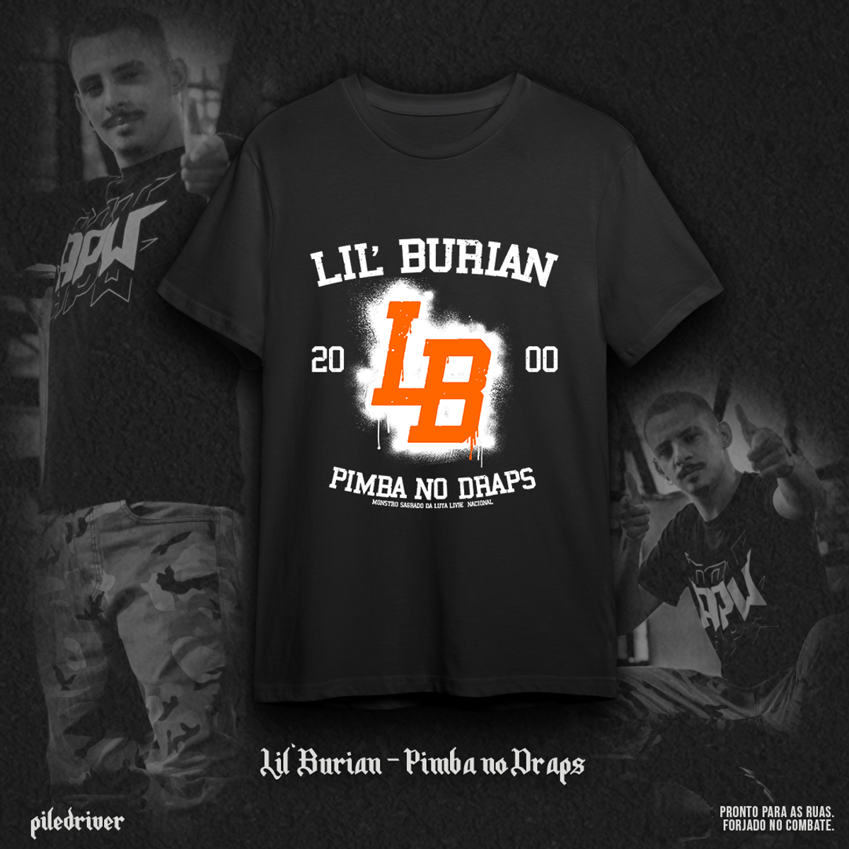 Nome do produto: Camiseta Lil\' Burian - Pimba no Draps