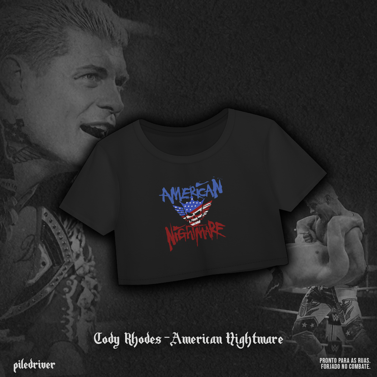 Nome do produto: Cropped Cody Rhodes - American Nightmare