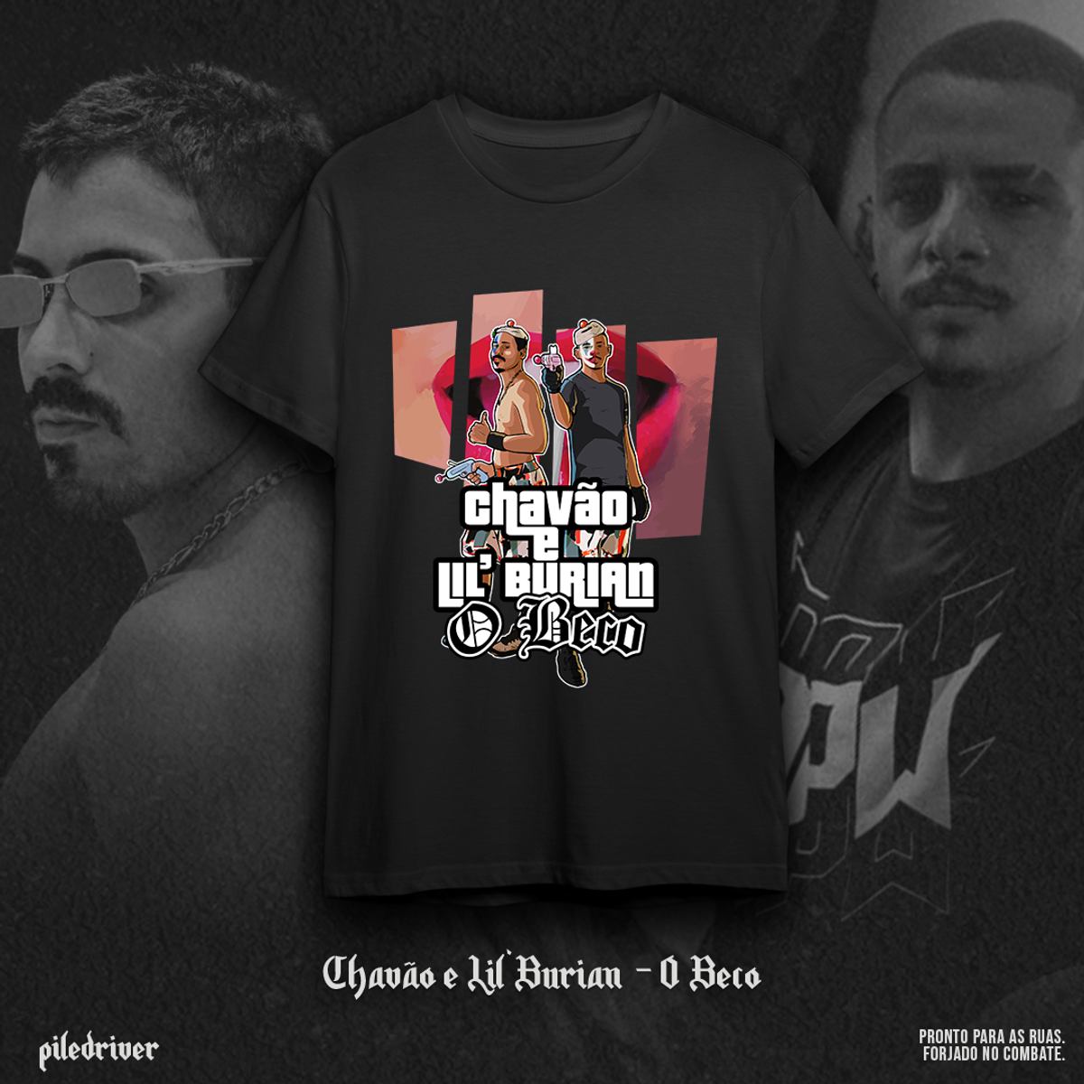 Nome do produto: Camiseta Chavão e Lil\' Burian - O Beco