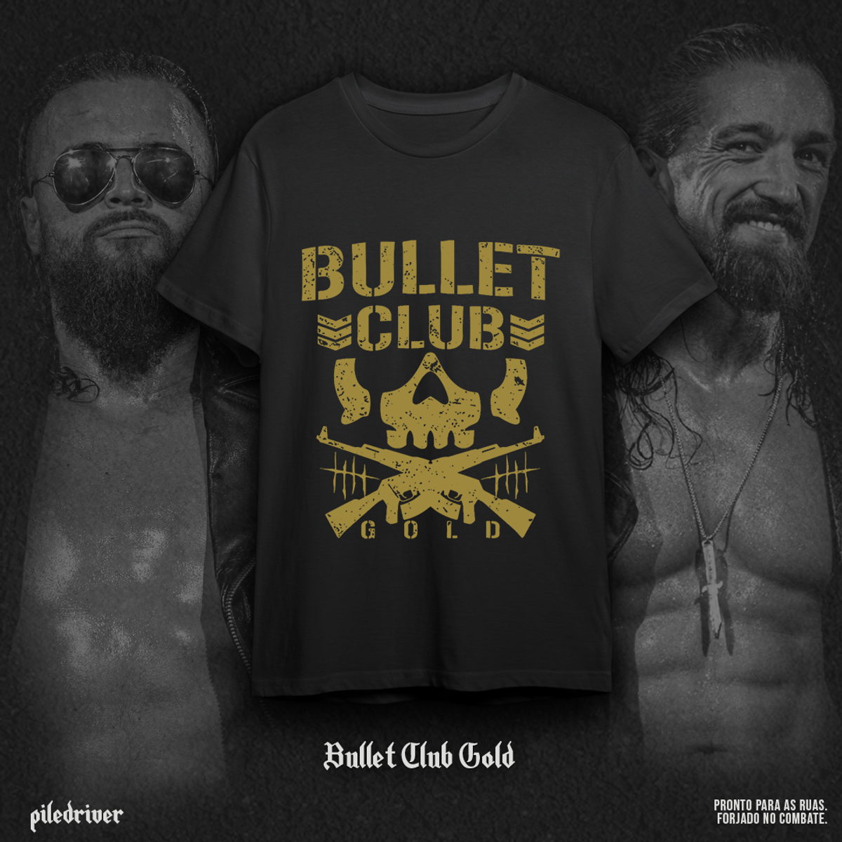 Nome do produto: Camiseta Bullet Club Gold