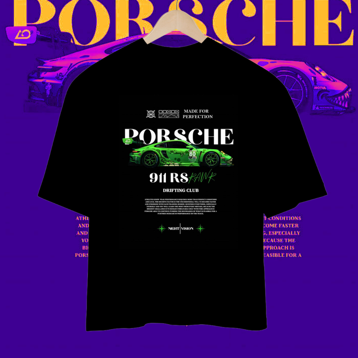 Nome do produto: Camisa Oversized Porsche 911 GT3 RS