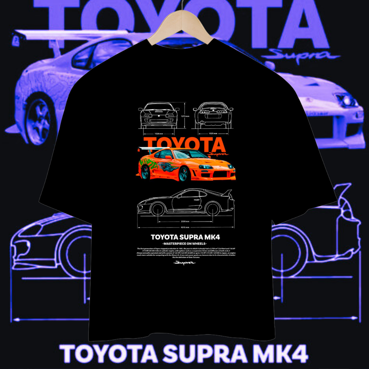 Nome do produto: Camisa Oversized Toyota Supra MK4