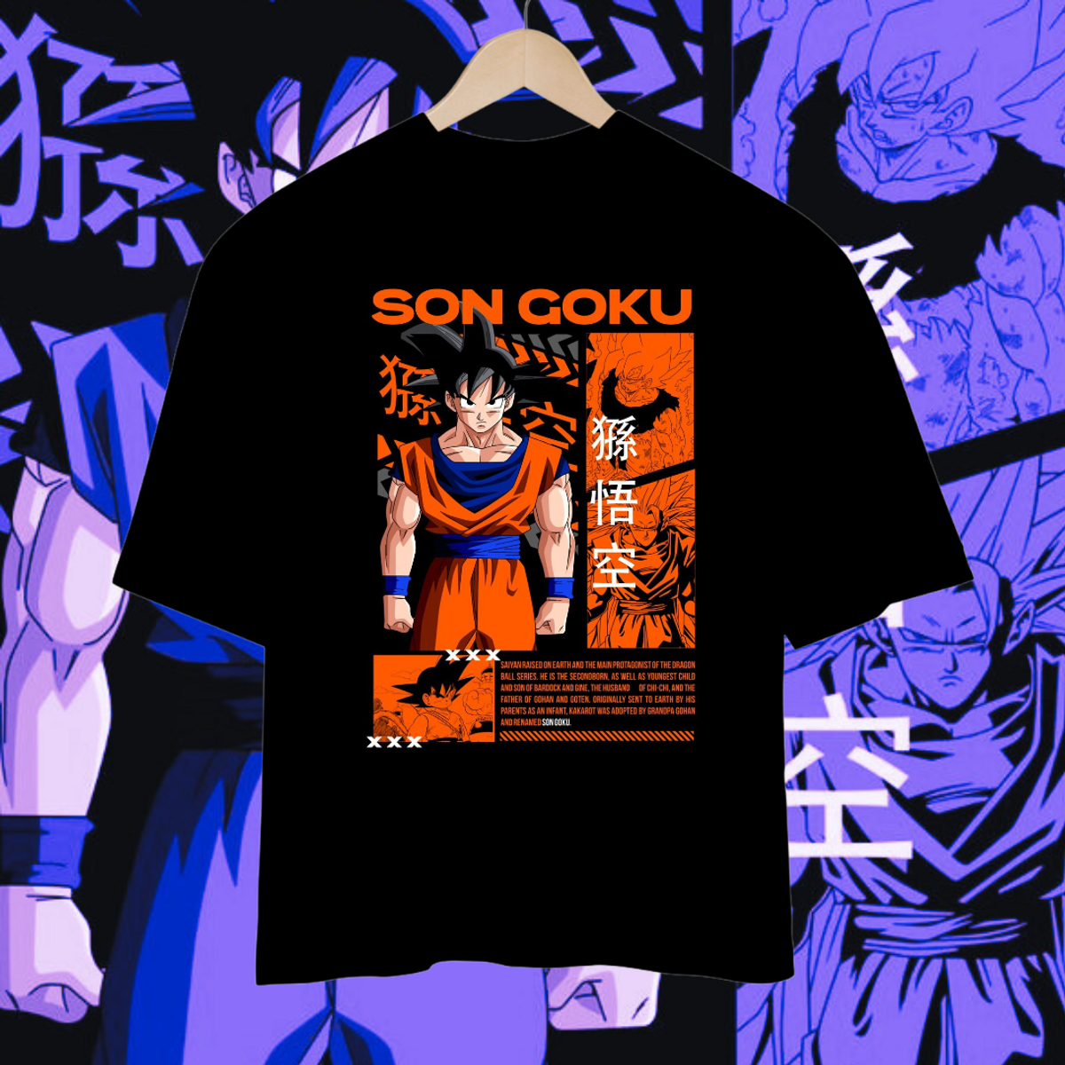 Nome do produto: Camisa Oversized Son Goku Dragon Ball