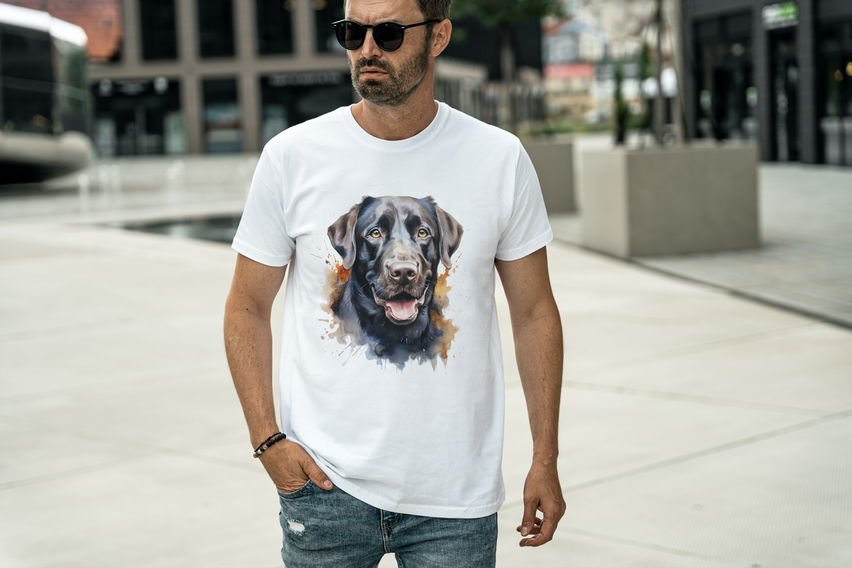 Nome do produto: Camiseta Auquarela Labrador