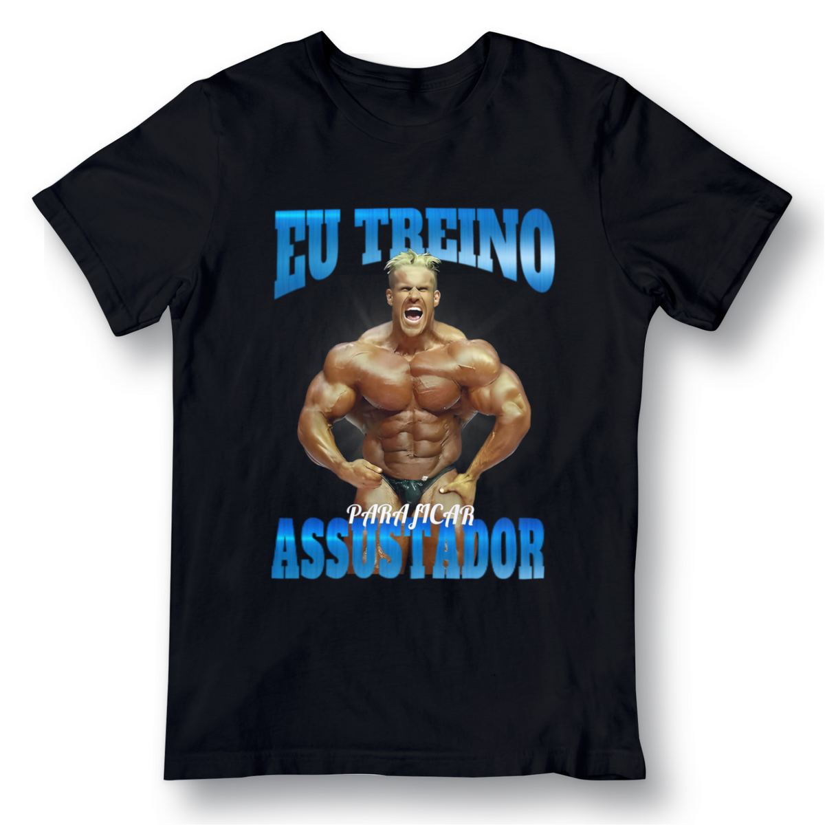 Nome do produto: Camiseta Eu treino para ficar assustador