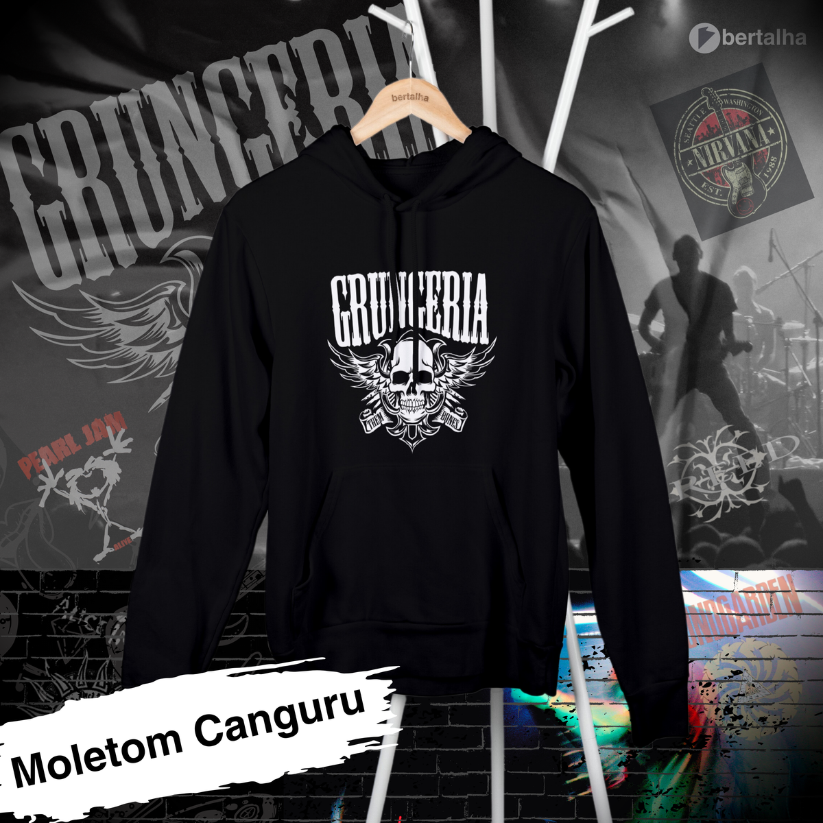 Nome do produto: Moletom Canguru Banda || Grungeria