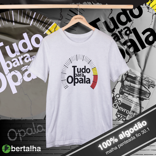 Camiseta || Tudo para Opala || Logo clássico || Branca