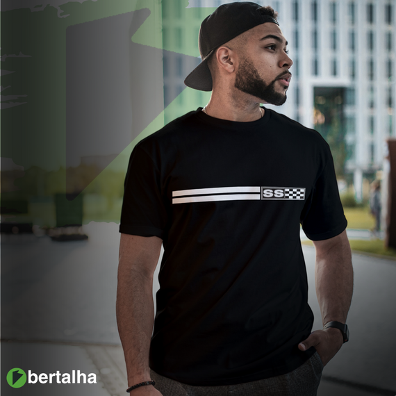 Camiseta || Opala SS faixas || branca