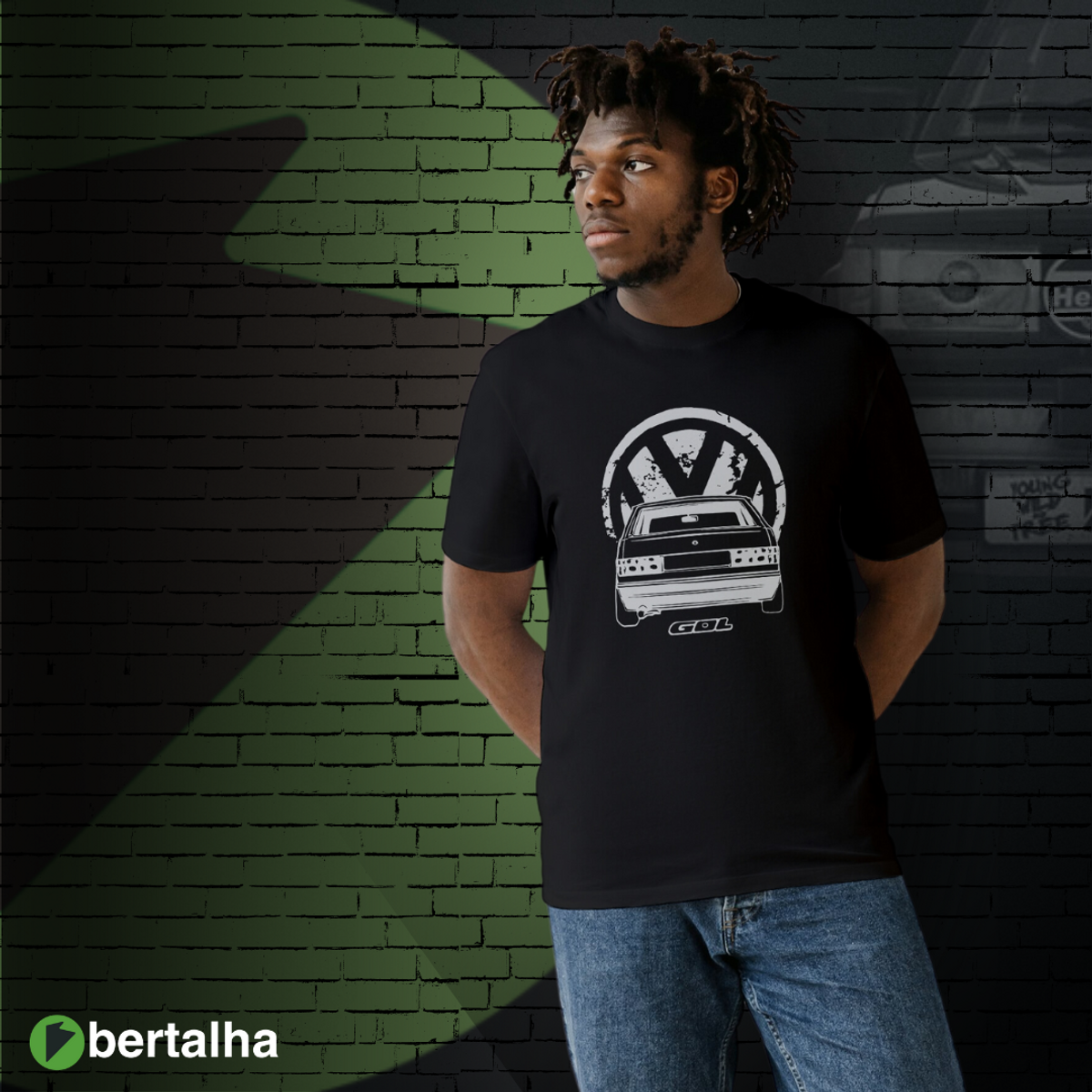 Nome do produto: Camiseta || Gol Quadrado || trazeira prata