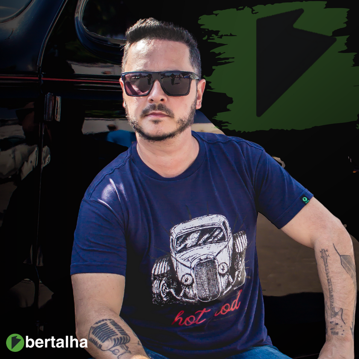 Nome do produto: Camiseta || Hot Rod || Desenhada à mão