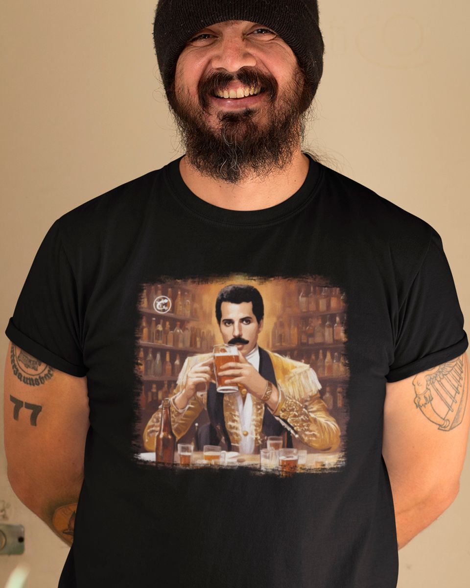 Nome do produto: Camiseta de Boteco Freddie Mercury