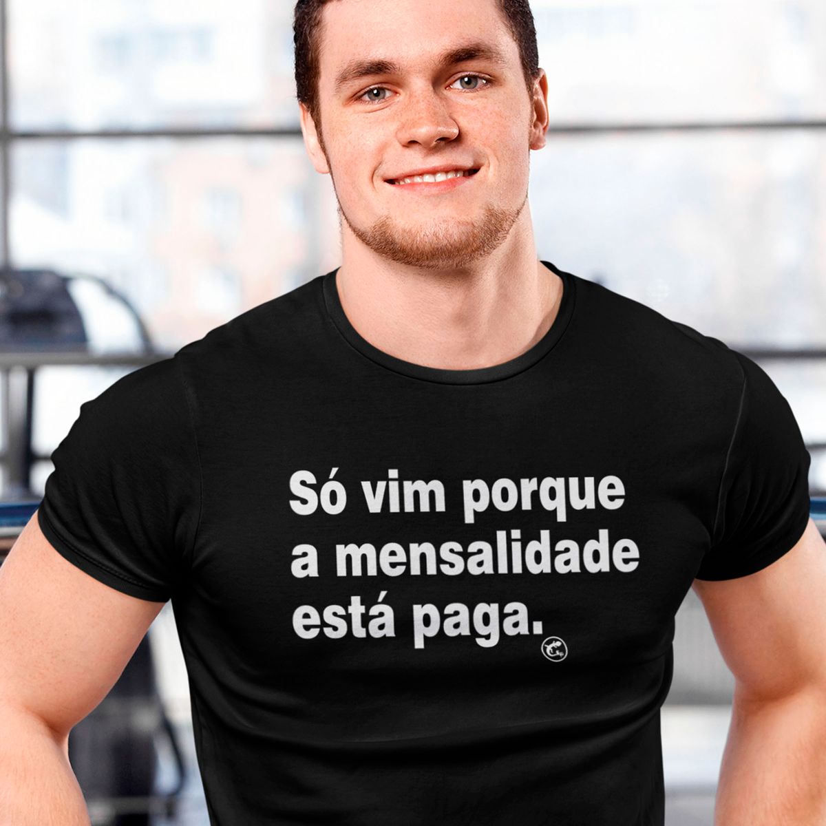 Nome do produto: Camiseta Dry UV - Só vim porque a mensalidade está paga