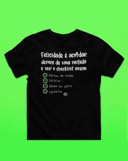 Camiseta de Boteco Felicidade do Checklist