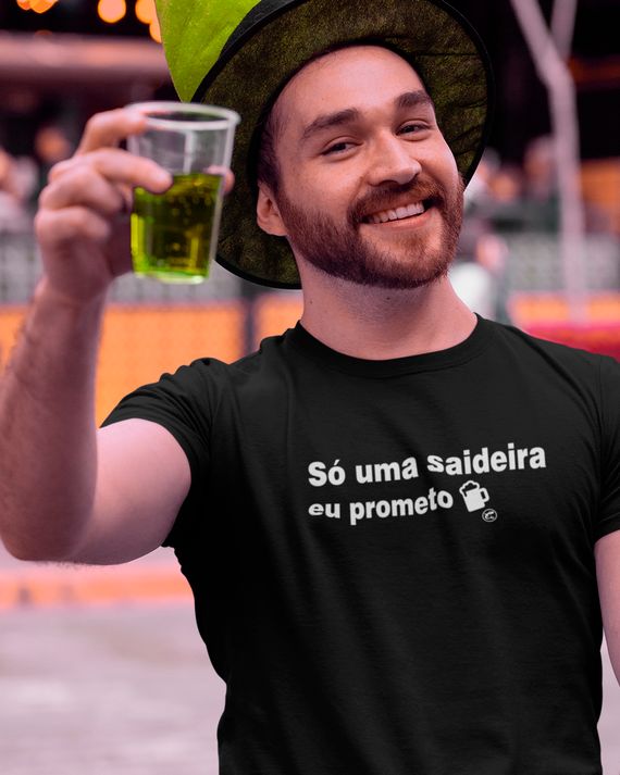 Camiseta de Boteco Só uma saideira, eu prometo!