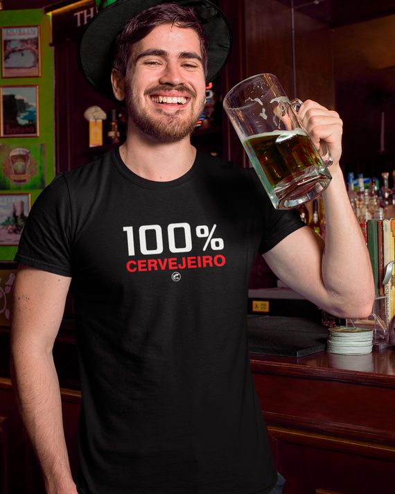 Camiseta 100 por cento CERVEJEIRO