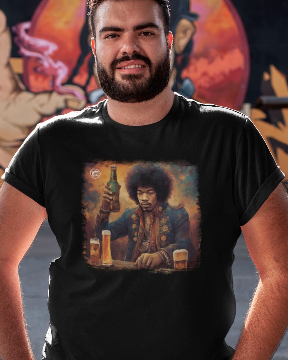 Nome do produto: Camiseta de Boteco Jimi Hendrix Plus Size
