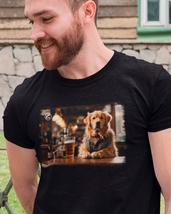 Camiseta de Boteco Melhores Amigos do Homem - Golden Retriever