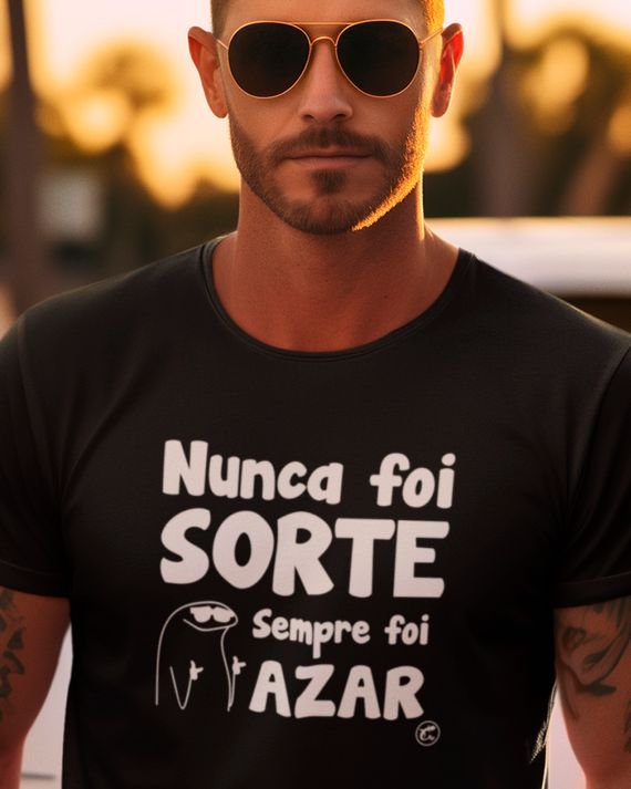 Camiseta de Boteco Nunca foi Sorte, sempre foi Azar