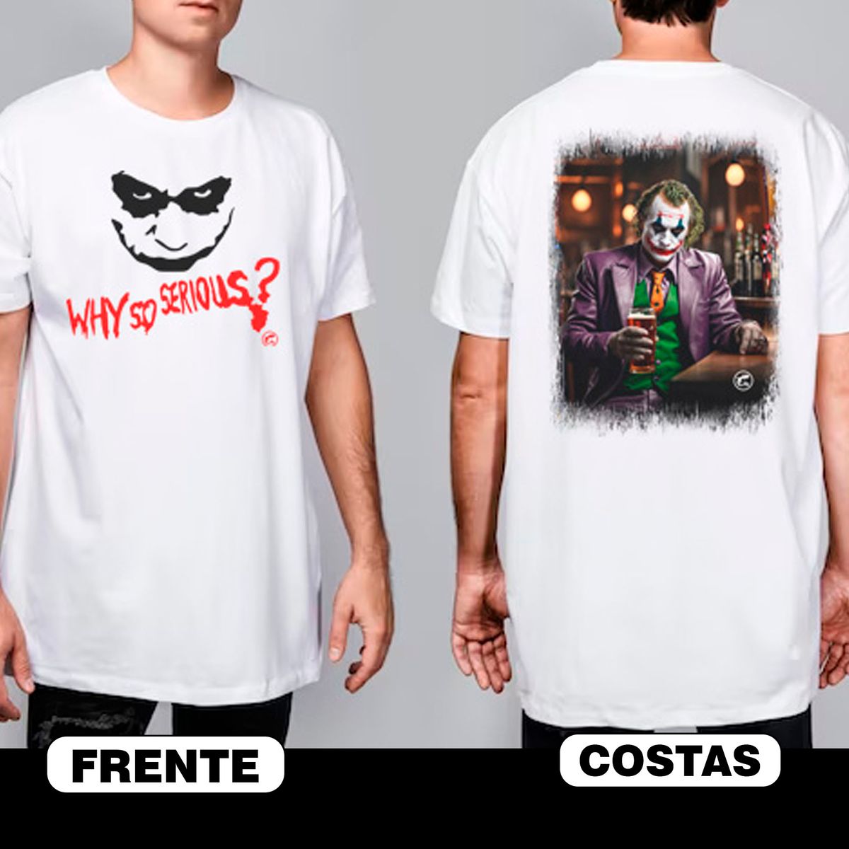 Nome do produto: Camiseta Oversized do Coringa Frente e Costas