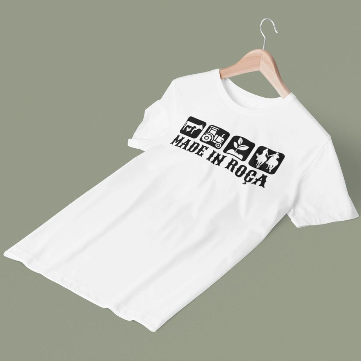 Nome do produto: Camiseta 100 % Algodão: Made In Roça