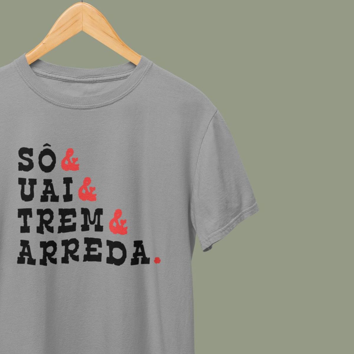 Nome do produto: Camiseta 100 % Algodão: Sô& Uai& Trem& Arreda