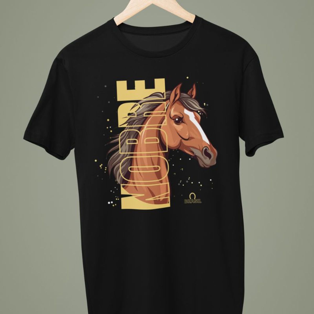 Nome do produto: Camiseta 100% Algodão: Cavalo Nobre