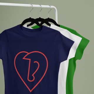 Camiseta Feminina Baby Long 100 % Algodão: Coração Vermelho De Cavalo