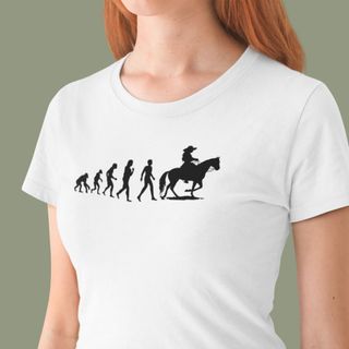 Camiseta 100% Algodão: Evolução Cowgirl
